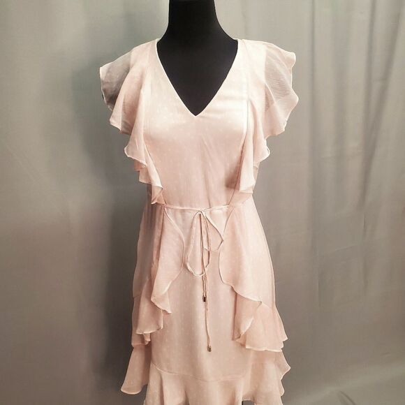 Tommy Hilfiger Polka Dot Petal Rose Organza Dress Size 6 - Picture 5 of 10